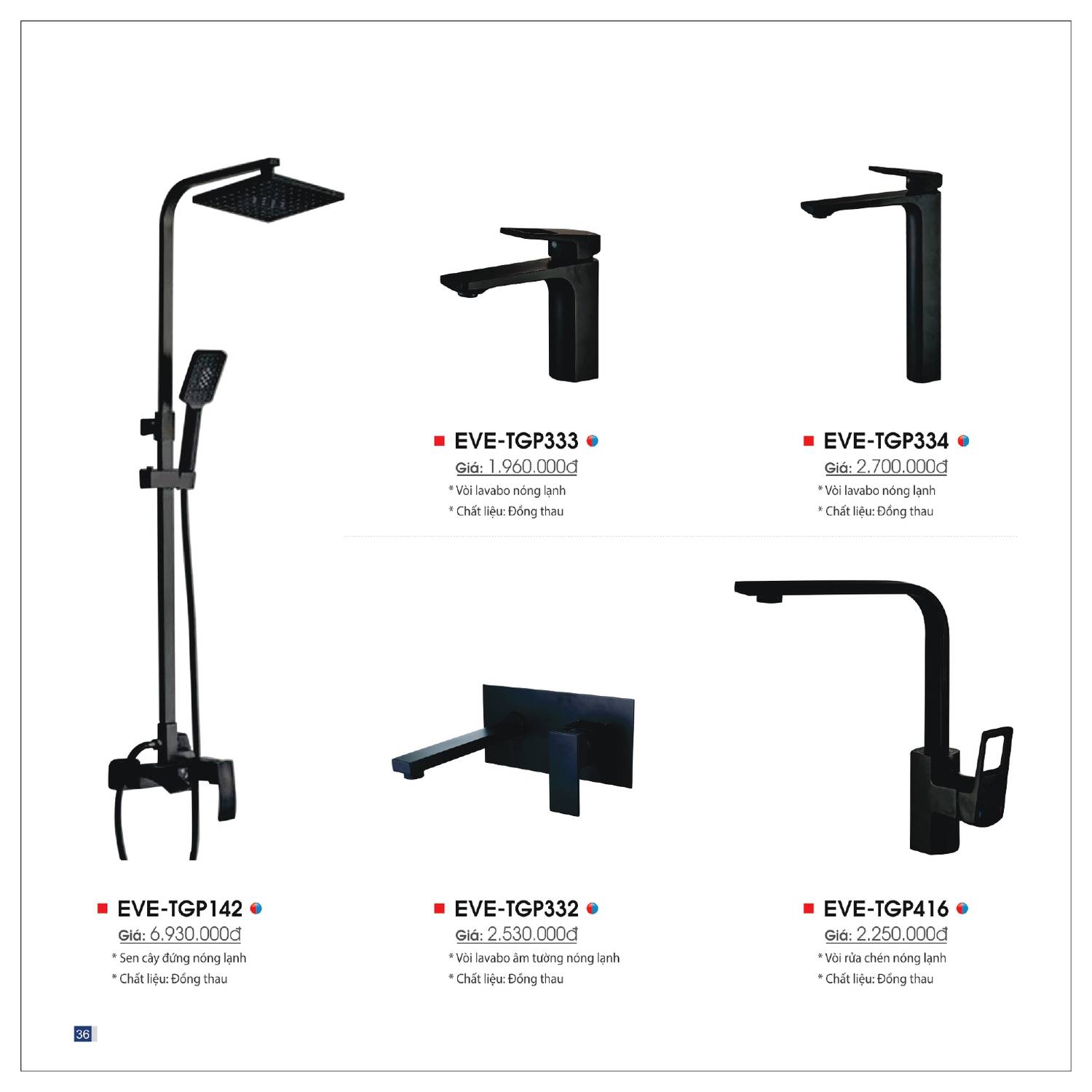 Thiết bị vệ sinh EVEREST Catalogue và Bảng giá mới nhất 2025 /Page 36